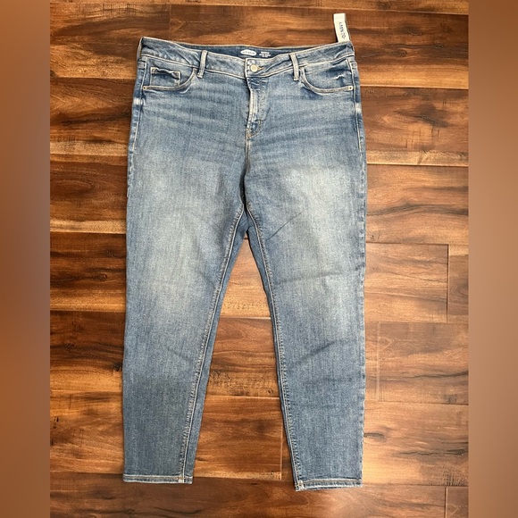 Brand New Old Navy Rockstar Super Skinny Mid-Rise Denim Blue Women’s Jeans - Picture 11 of 16